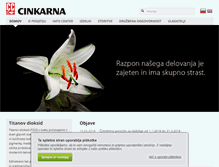 Tablet Screenshot of cinkarna.si